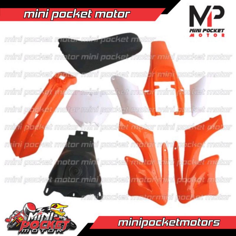 Cover Body Plastik Full Set Mini Trail MT2 MC69 Orion Body Trail Aki 50cc Motor Mini
