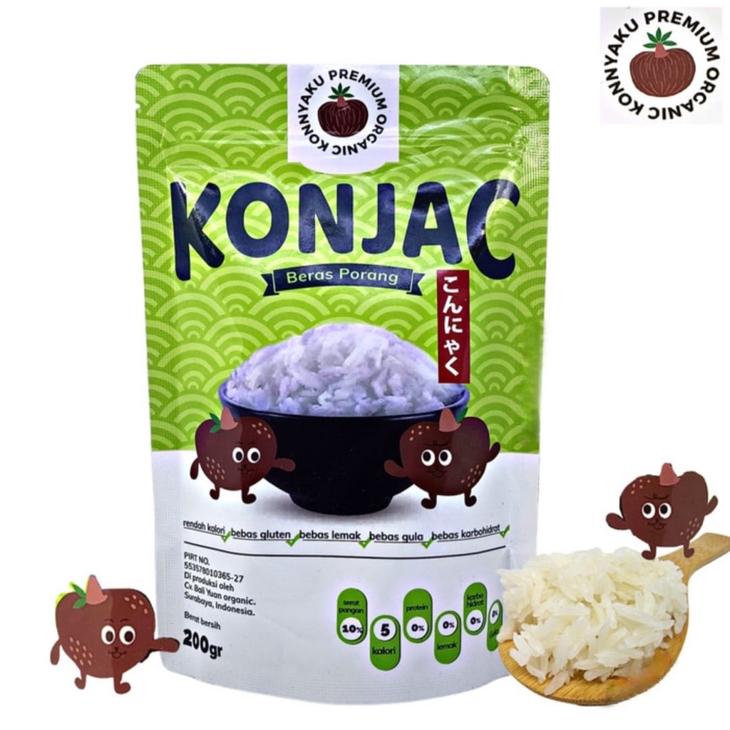 Beras Porang Konjac Konnyaku Premium Organic 200gr