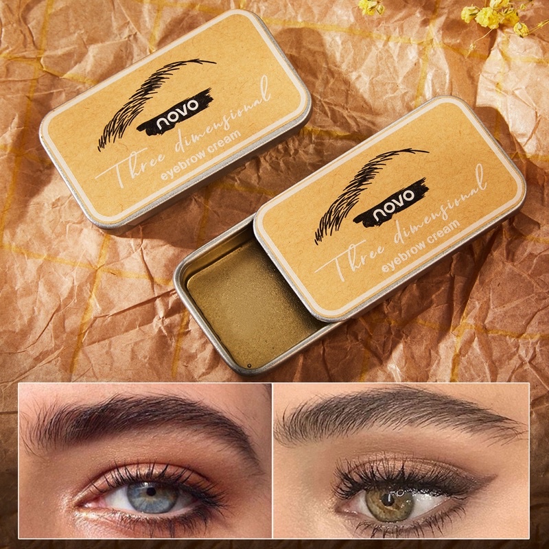 NOVO Eyebrow Soap Brow Sculpt Lift Brow Styling Soap Waterproof Long Lasting Eyebrow Gel Pom