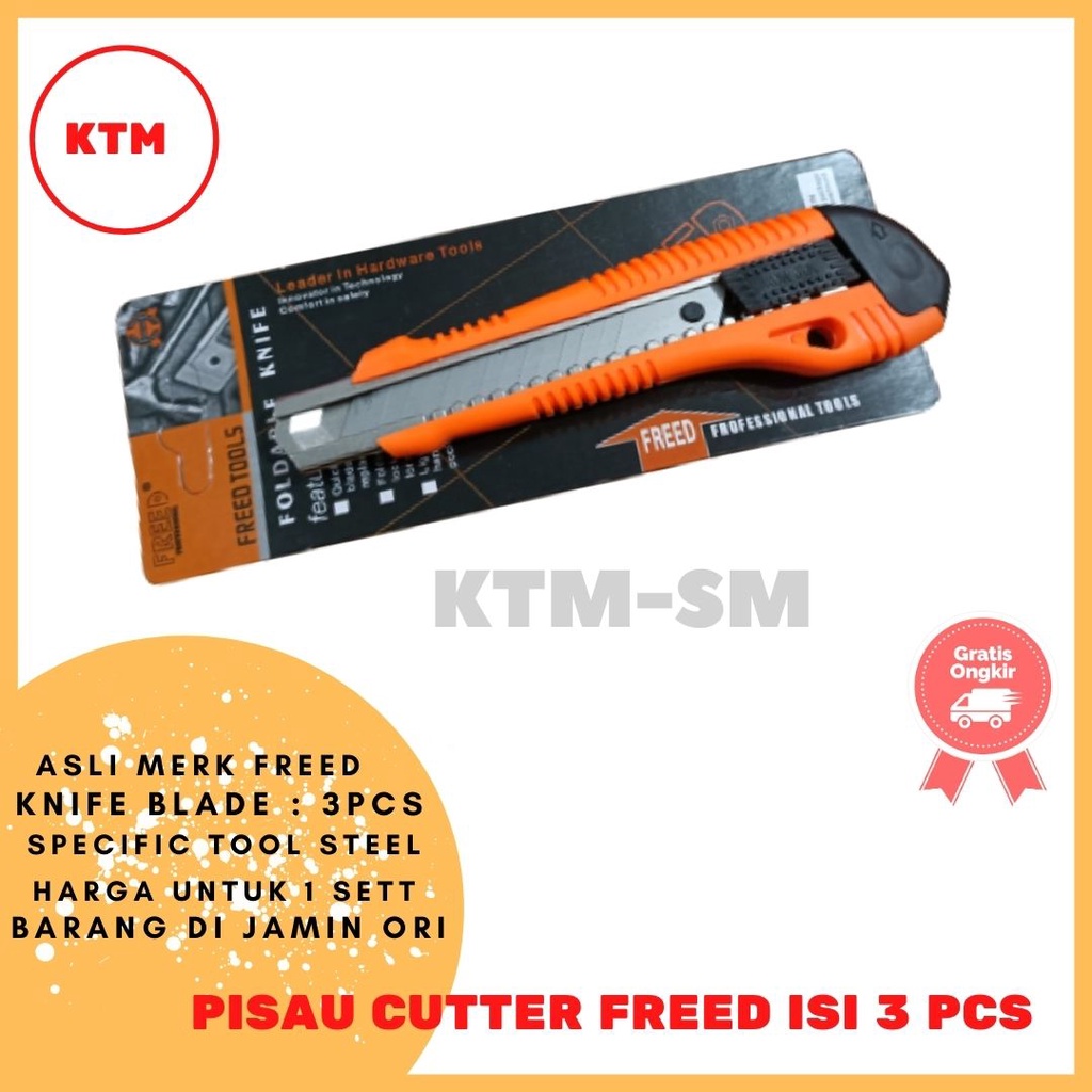 

PISAU CUTTER BESAR FREED ISI 3 / CUTER MURAH / KATER