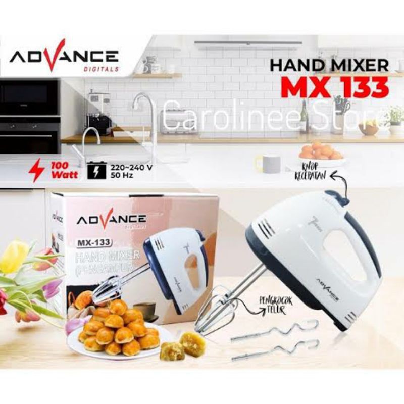 Hand Mixer super advance, Pengaduk 7 Kecepatan Otomatis - Free 4 Buah Alat Pengocok / Mixer