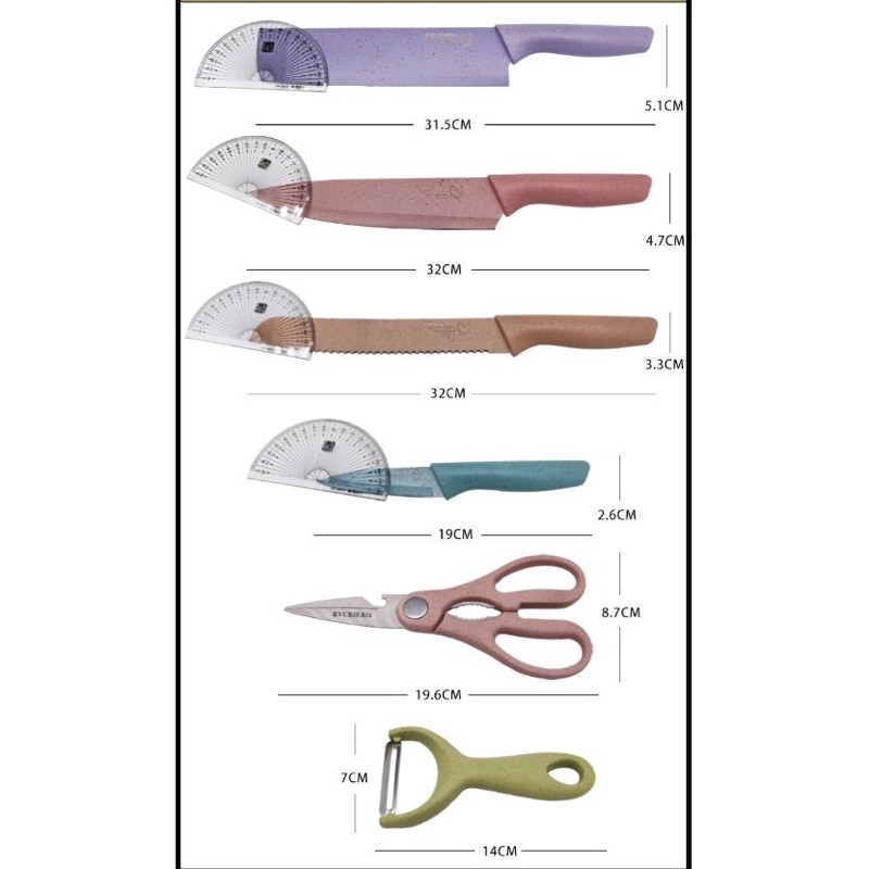 { Bayar Di Tempat } J11 - Set Pisau Dapur Premium - Set Pisau Loyalbosque - Set Pisau Berkualitas