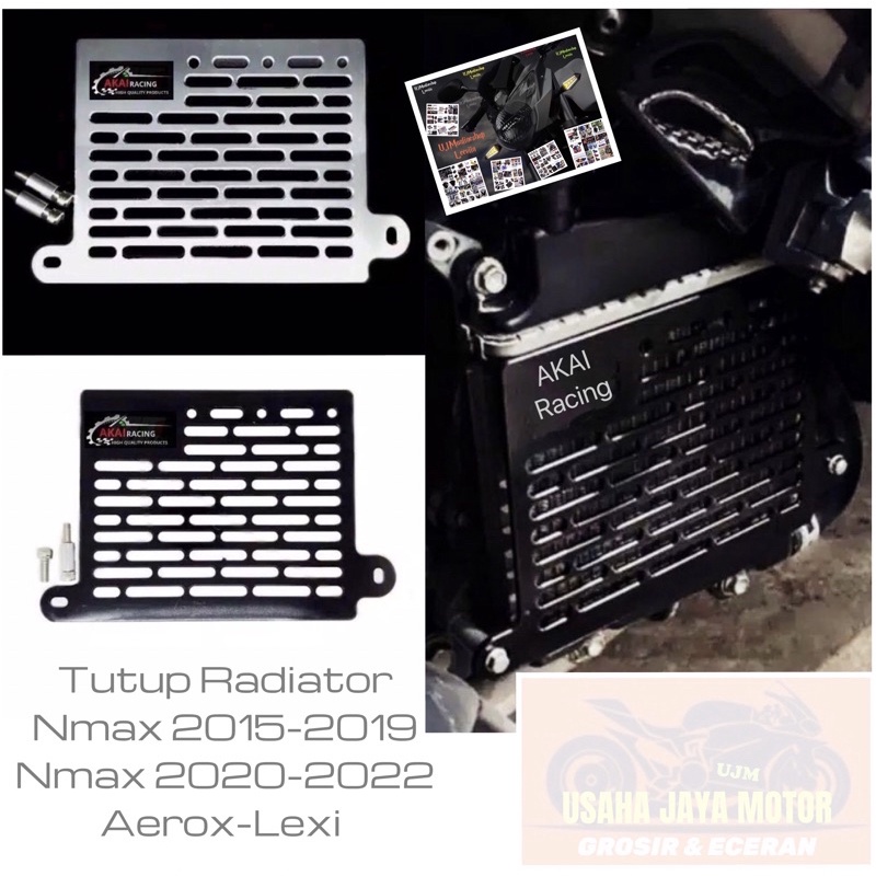 Cover Tutup Radiator Akai Racing Nmax,Nmax New 2020,Aerox,Lexi,Vario125/150,Pcx,Adv