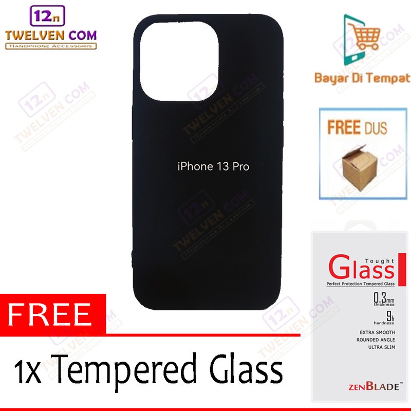 [FLASH SALE] Case Slim Matte Softcase iPhone 13 Pro - Free Tempered Glass