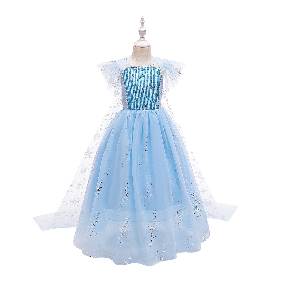 [Brandedbaby] 4T-9T KOSTUM FROZEN PREMIUM TERBARU / DRESS ELSA FASHION PEREMPUAN / GAUN ULANG TAHUN ANAK GLITTER TULLE