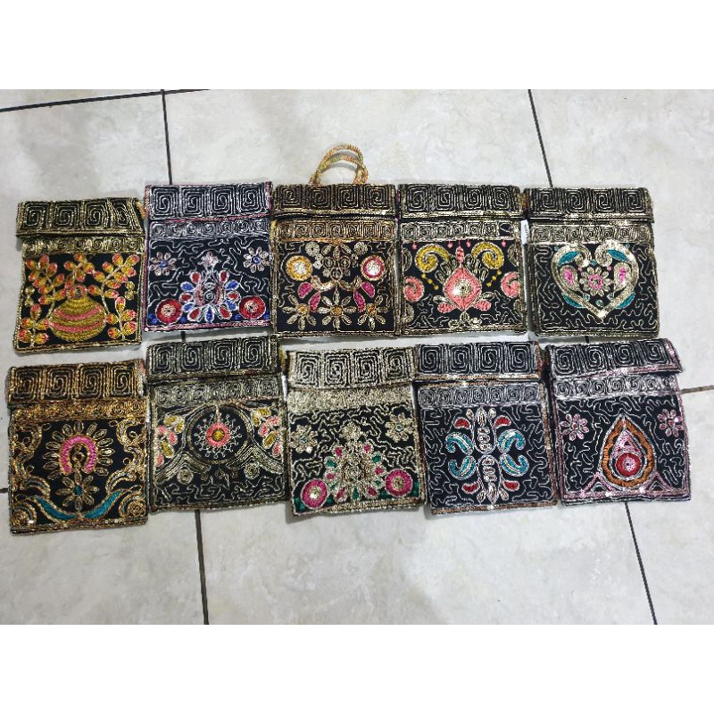 Souvenir Tas Madinah Etnik Slempang Dompet Pakistan Arab Kecil / Souvenir Haji Umroh