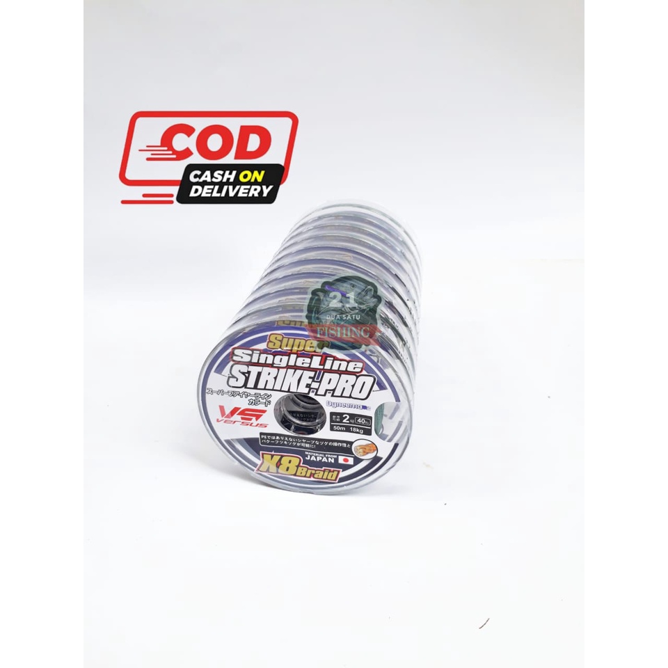 enar/Benang Versus PE Strike Pro X8 SINGLELINE 50M PE 2