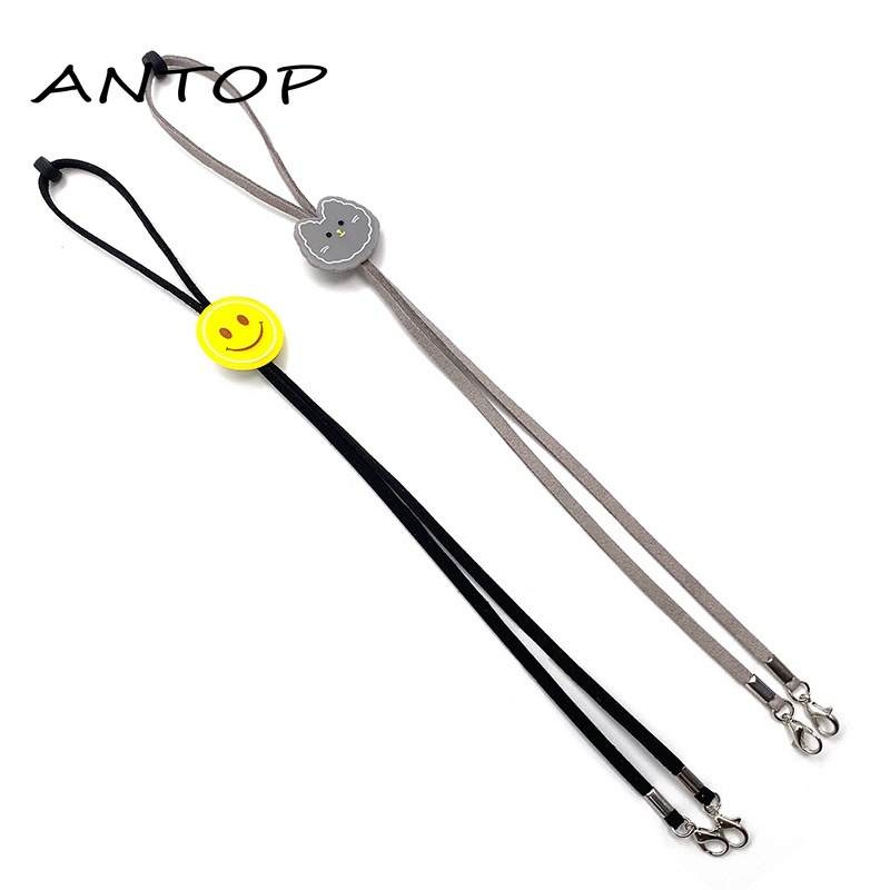 Kartun Topeng Gantung Tali-Adjustable Lucu Anak-anak Wajah Topeng Tali Ekstensi Lanyard ANTOP