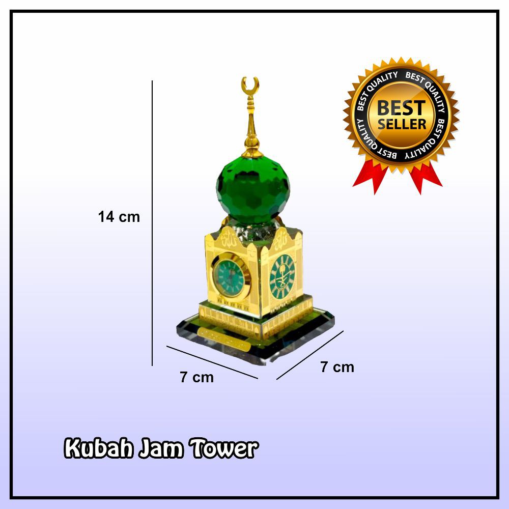 Kristal Miniatur Tower Jam Mekah Sedang