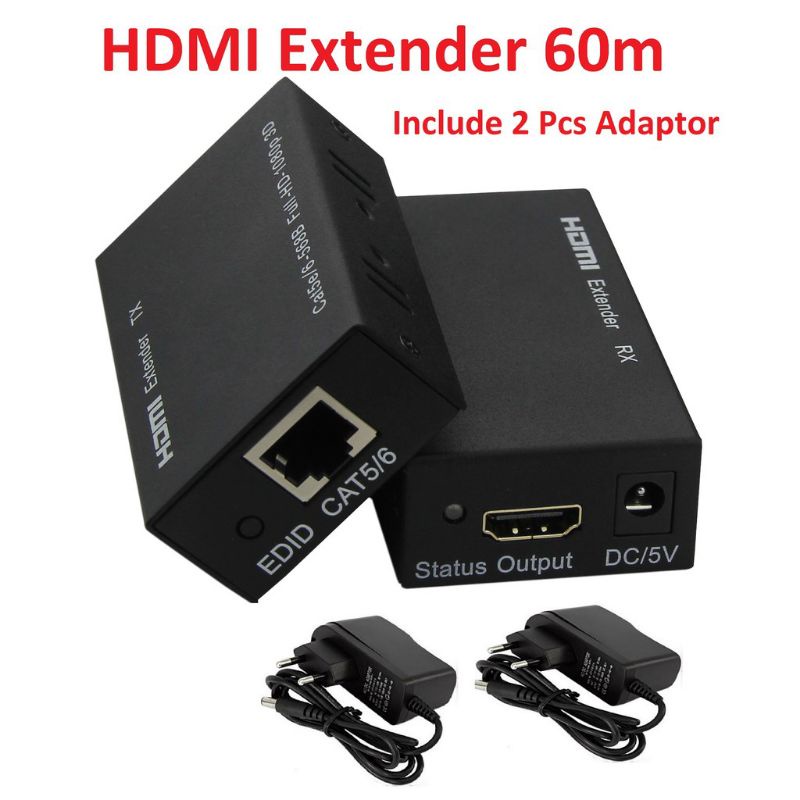 HDMI Extender 60Meter Via Kabel Lan Cat5/Cat6
