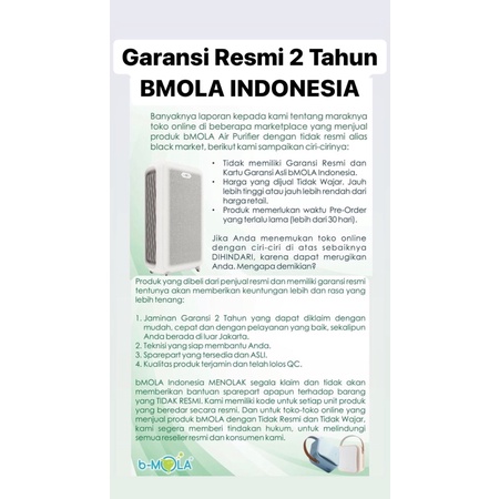 BMola Go 1804 NCCO B Mola b-MOLA Air Purifier Portable GARANSI RESMI