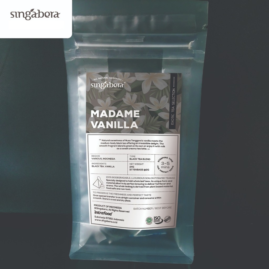 

Singabera Tea & Tisane Madame Vanilla – Black tea- 12 teabag