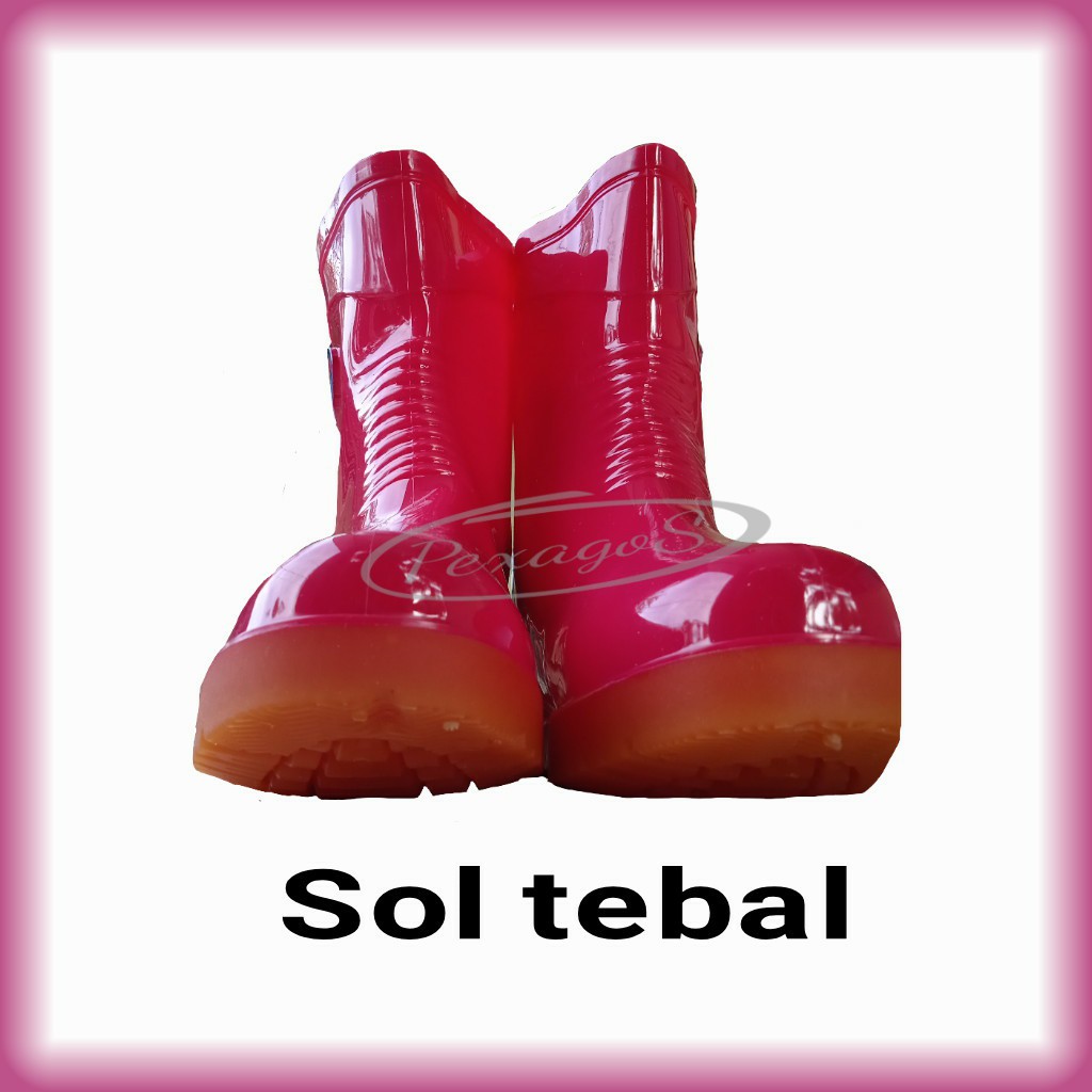 AP BOOTS PENDEK KARET SEPATU AP BOOTS WANITA SEPATU BOOTS KARET PENDEK BOTS KARET PENDEK ((21cm))