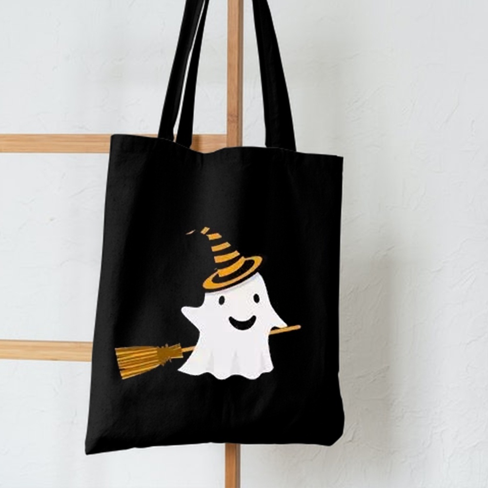 FLASH SALE 7.7 - TOTEBAG [RESLETING+MUAT LAPTOP] SEMI-KANVAS DINIR 300 UKURAN 33X38 CM BERMOTIF GHOST | TOTEBAG HITAM | TOTEBAG GHOST | TOTEBAG KERJA/KULIAH/SEKOLAH | TOTEBAG HANTU LARI | TOTEBAG TIGA HANTU | TOTEBAG HANTU TERBANG | TOTEBAG SAPU HANTU