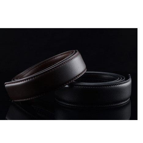 [PRIA] -  Rhodey Sabuk/ Tali Ikat Pinggang Kulit Luxury dengan Automatic Buckle - Black