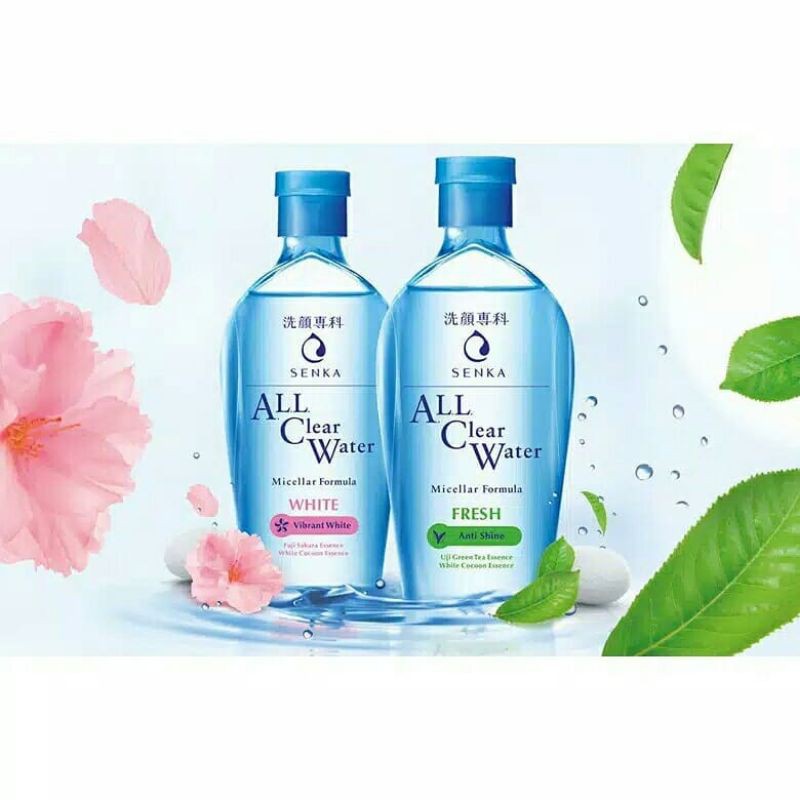 SENKA ALL CLEAR WATER FRESH / SENKA ALL CLEAR WATER WHITE 70ML / SENKA MICELLAR FORMULA / SENKA