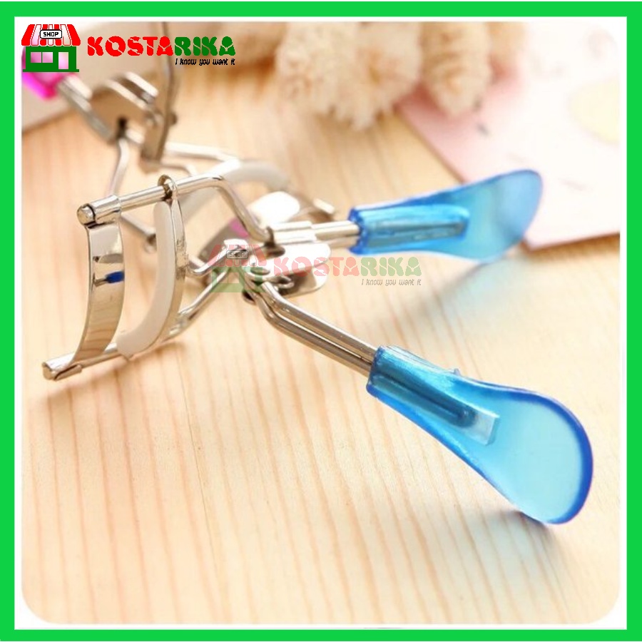 Penjepit Bulu Mata Stainless Steel dengan Bantalan Eyelash Curler Pelentik Bulu Mata