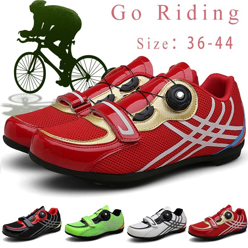 womens red cycling shoes