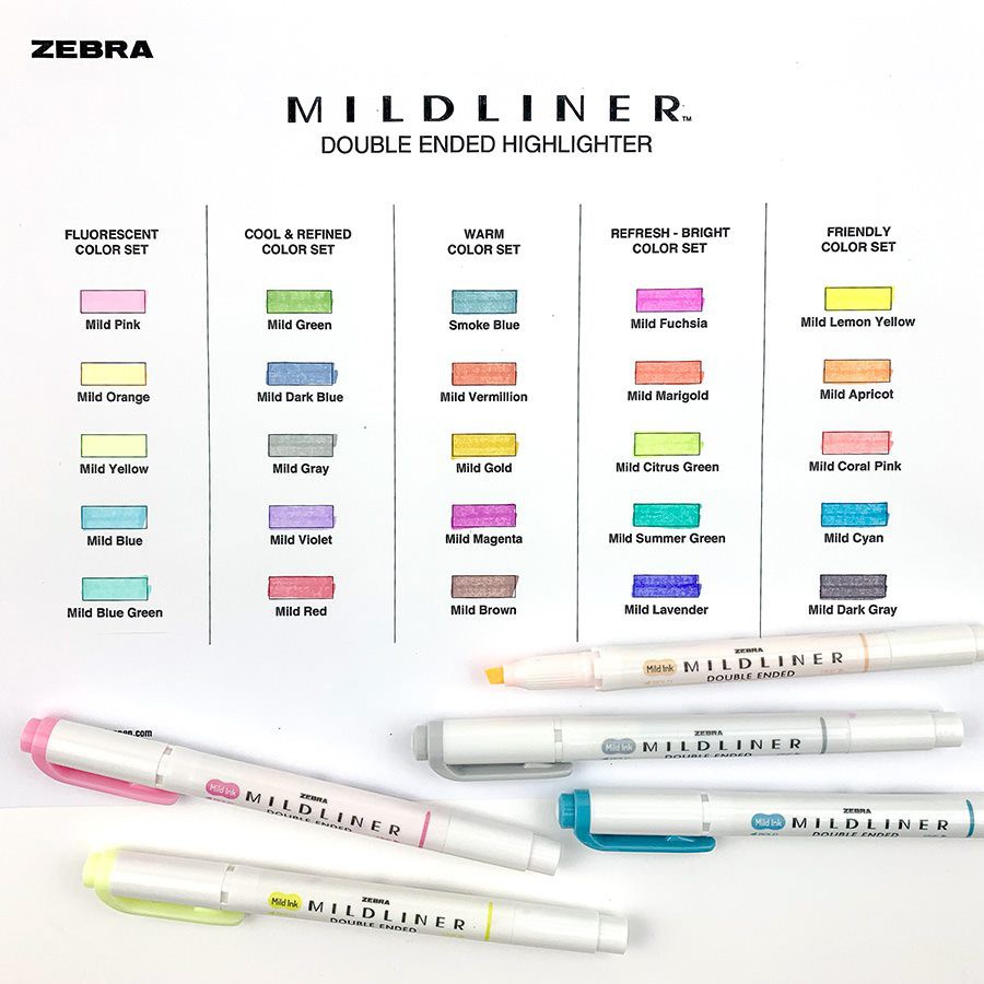 ZEBRA Mildliner Twin Tip Highlighter