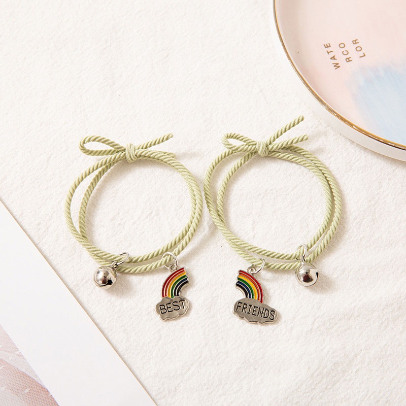 2 Pcs/set Adjustable Magnetic Braided Gelang Pasangan Gaya Etnis Cina -PD