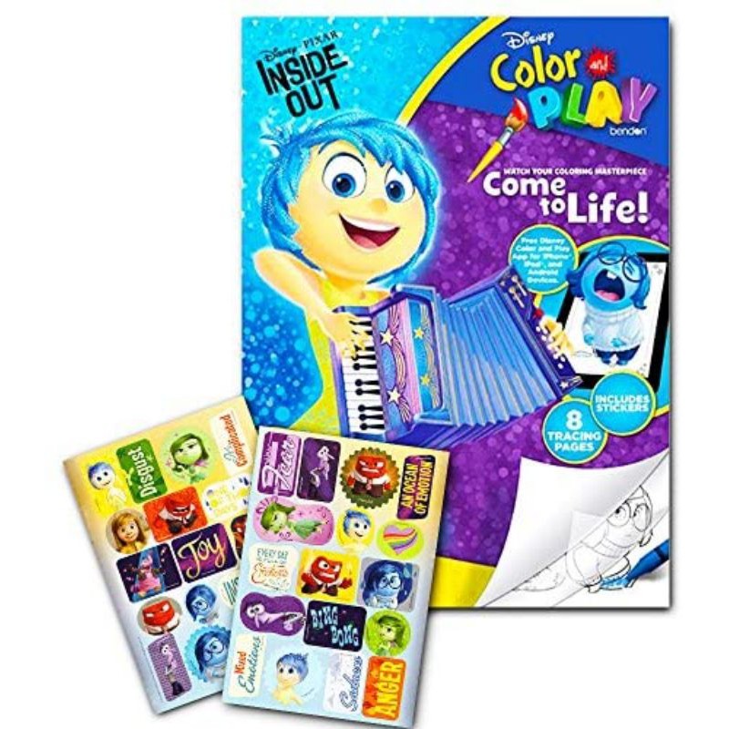 BBW DISNEY PIXAR INSIDE OUT COLOR & PLAY COLORING BOOK COME TO LIFE BBW SALE ACTIVITY BOOK