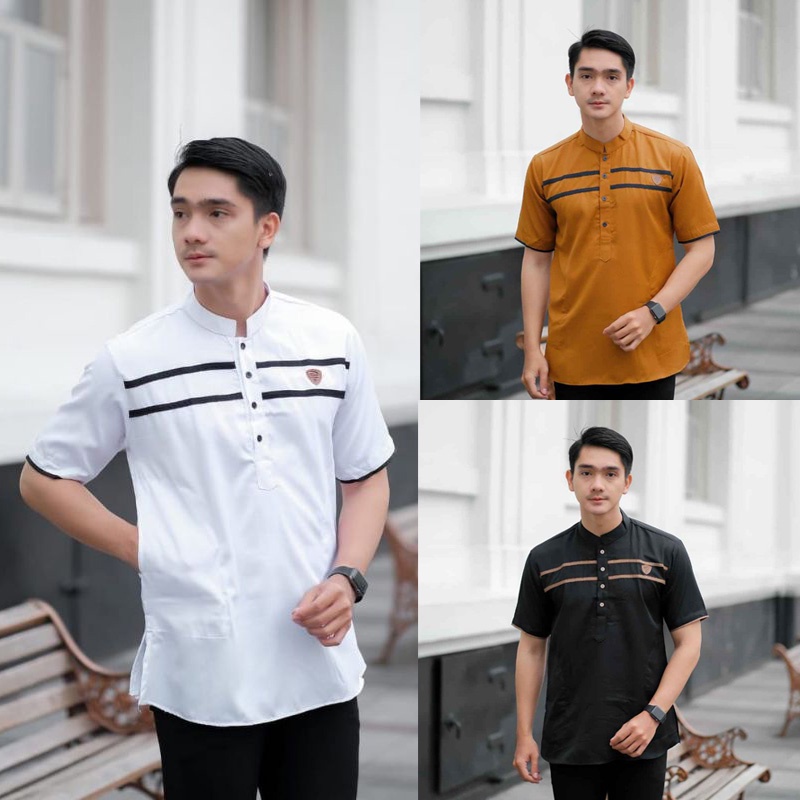 Baju Kurta Koko Pakistan Lengan Pendek | Merah Marun | Original Elhabib Store