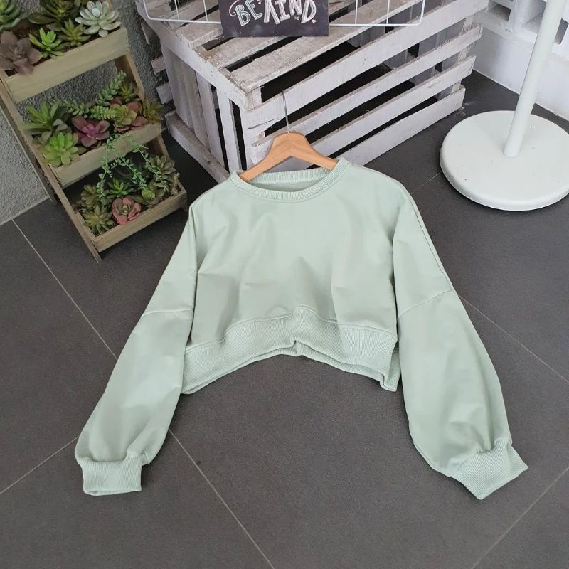 EXTRA CROOPE BASIC WANITA | Sweater Crop Style Wanita Korean | Fashion Wanita Terbaru