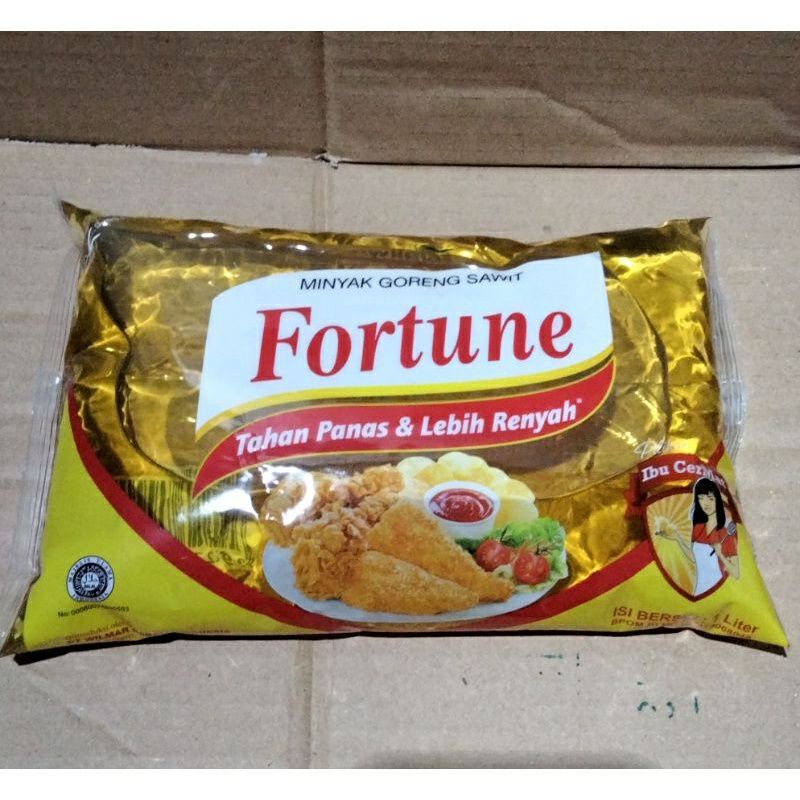 

MINYAK GORENG FORTUNE BANTAL 1LITER MURAH FREE PACKING KARDUS