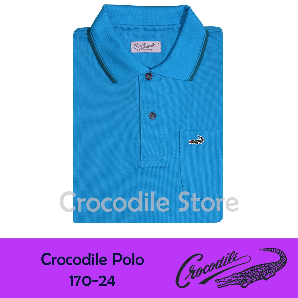 Kaos Kerah Polo Polos Pria Crocodile Warna Cerah