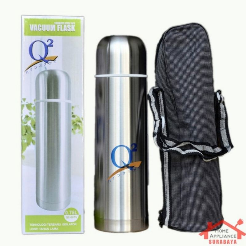 Termos Q2 stainless air panas dingin 0.75 liter Termos  stainless 750 ml