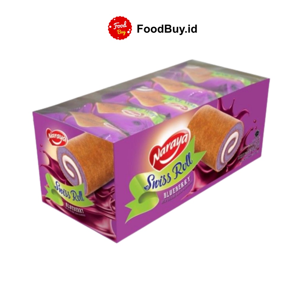 Naraya Swiss Roll Blueberry 18 gr