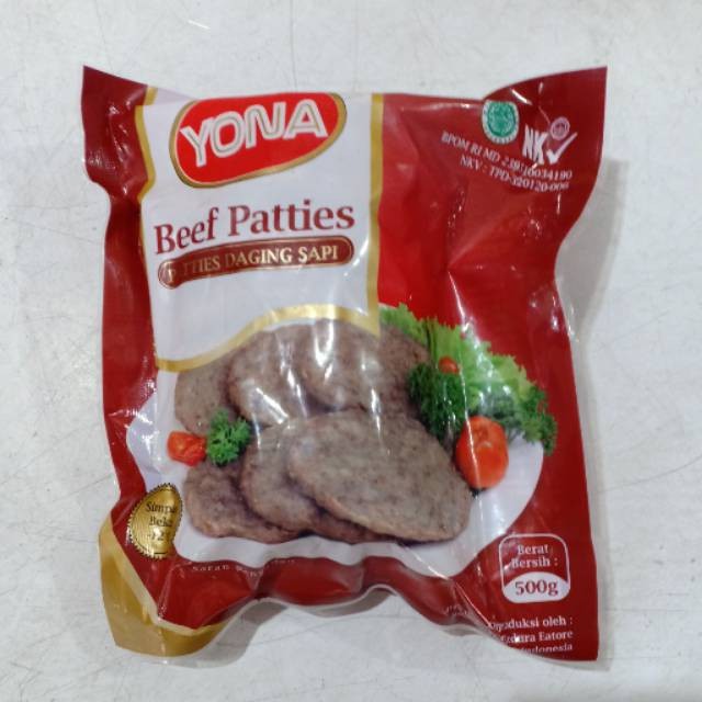 

YONA beef patties 500gr isi 10