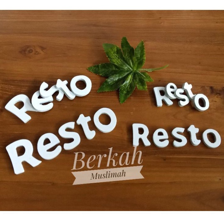 Huruf lepas mdf hijau 5 mm/abjad angka logo kayu mdf/indoor /harga per huruf