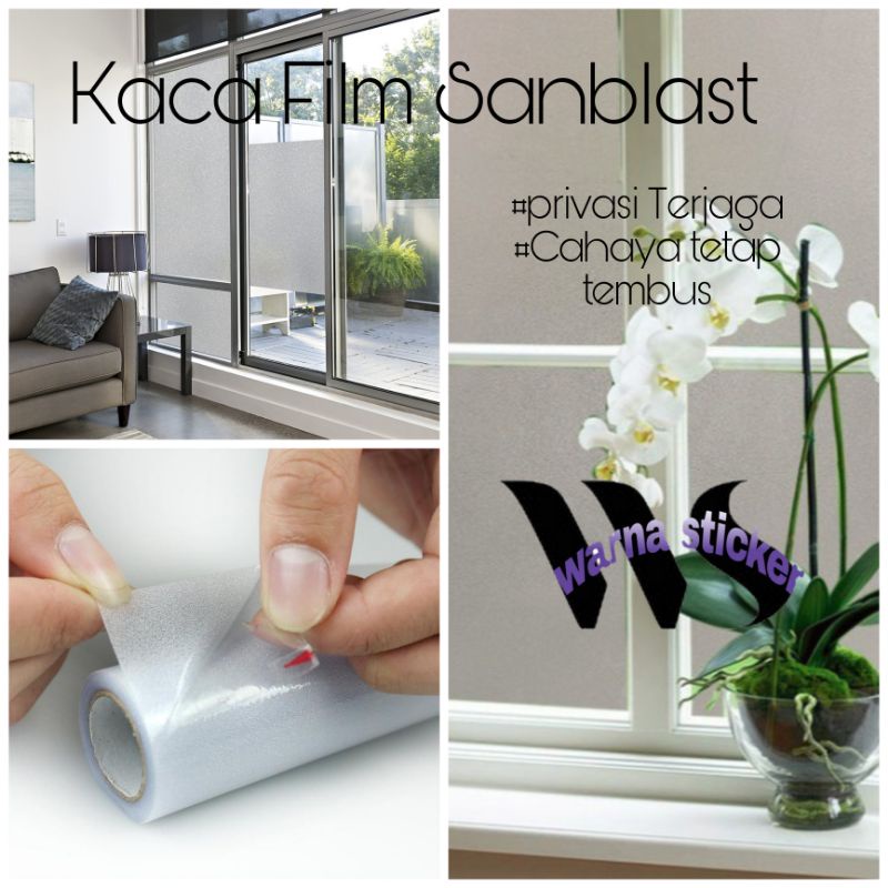 Stiker Skotlet kaca Sanblast Setiker kaca Sekotlet kaca Sanblast kaca film motif Es/buram dekorasi r