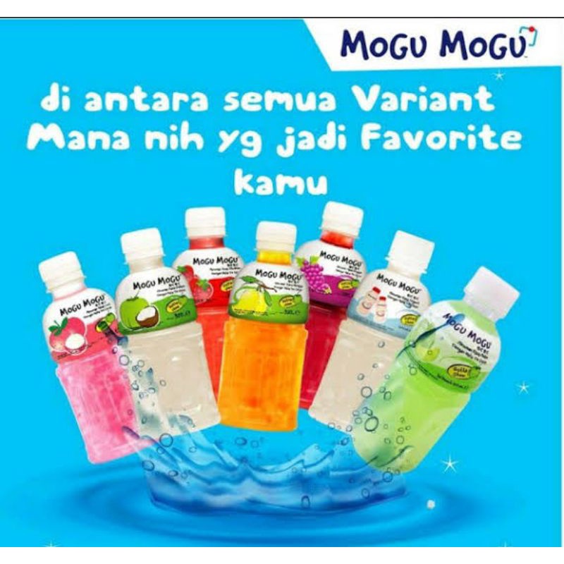 

MOGU MOGU 320ML / MOGU MOGU MANGGA / MOGU MOGU STRAWBERI / MOGU MOGU KELAPA / MOGU MOGU MELON / MOGU MOGU ANGGUR / MOGU MOGU LECI / MOGU MOGU SIRSAK / MOGU MOGU MINUMAN RASA JUS BUAH / MINUMAN RASA BUAH MOGU MOGU / MOGU MOGU