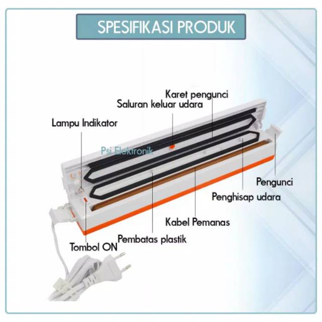 Vacuum Sealer Freshpack Pro Alat Vacuum Makanan Pembungkus Makanan Kedap Udara