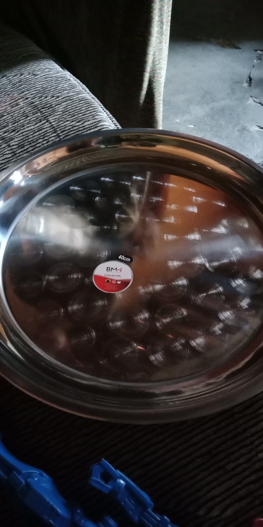 Nampan Bulat Stainless Steel 40 Cm