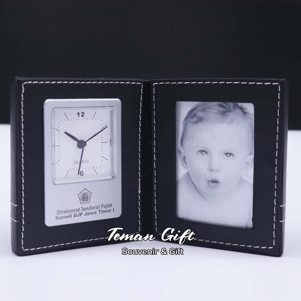 

Jam Meja Kulit Pen Holder Tempat Alat tulis Pulpen Pena Custom Logo Brand Souvenir Promosi JK05