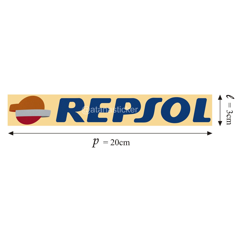 Sticker Cutting Logo Repsol 20x3cm