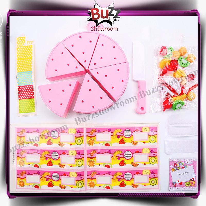 Mainan Birthday Cake Play Set Fruit Dessert Kue Ulang Tahun Besar DIY