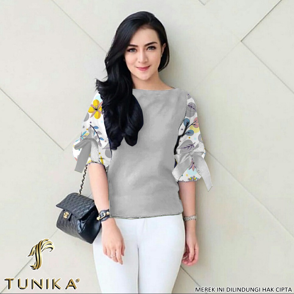 Baju Atasan Wanita - Blouse Jumbo - Baju Blouse Wanita - Bowa 005 - Lexoir-Bowa 005 Abu