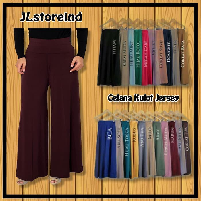 Celana Kulot Jersey Wanita (Jumbo)