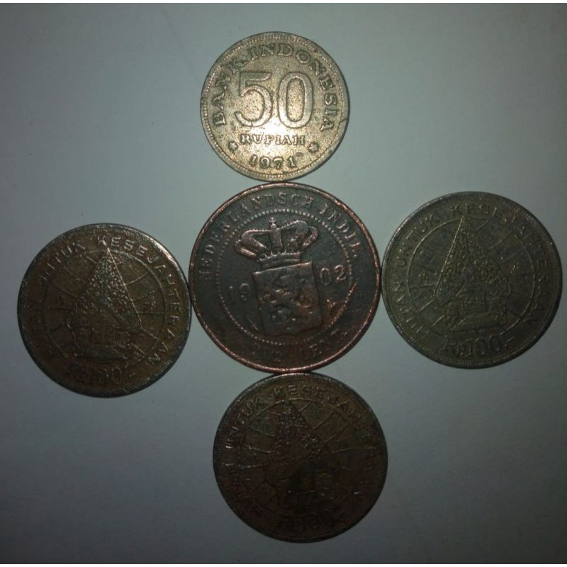 uang koin kuno benggol tahun 1902