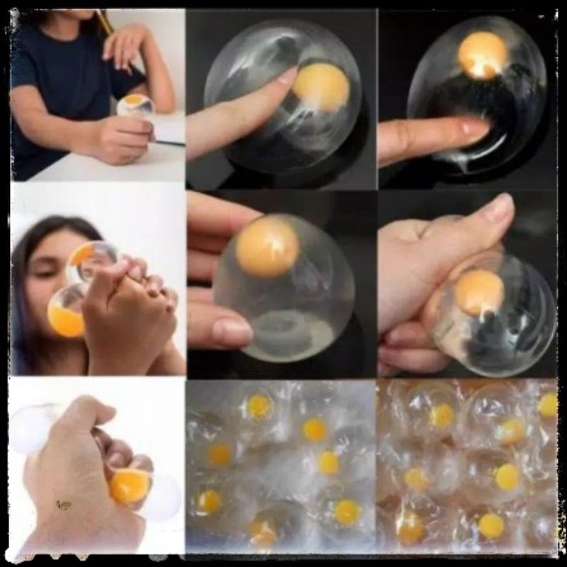 ✅ Squisi anti stress Ball Telur, Jeruk, Tomat, Anggur, Lemon, Nanas Stawbery