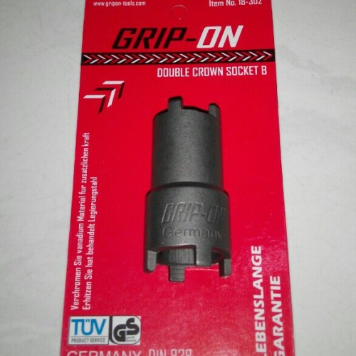 GRIP ON Kunci Mahkota TYPE B / Double Crown Socket / Kunci Mur Baut Kunci Kopling Honda Supra XX Kunci Mahkota Mur Kopling Tipe B / Double Crown Socket / Treker Mahkota Honda Kharisma Supra XX