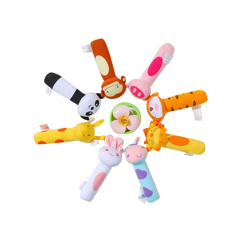 Rattle Stick Tsaujia Mainan Bayi Bunyi Toet Toet Bentuk Boneka Hewan