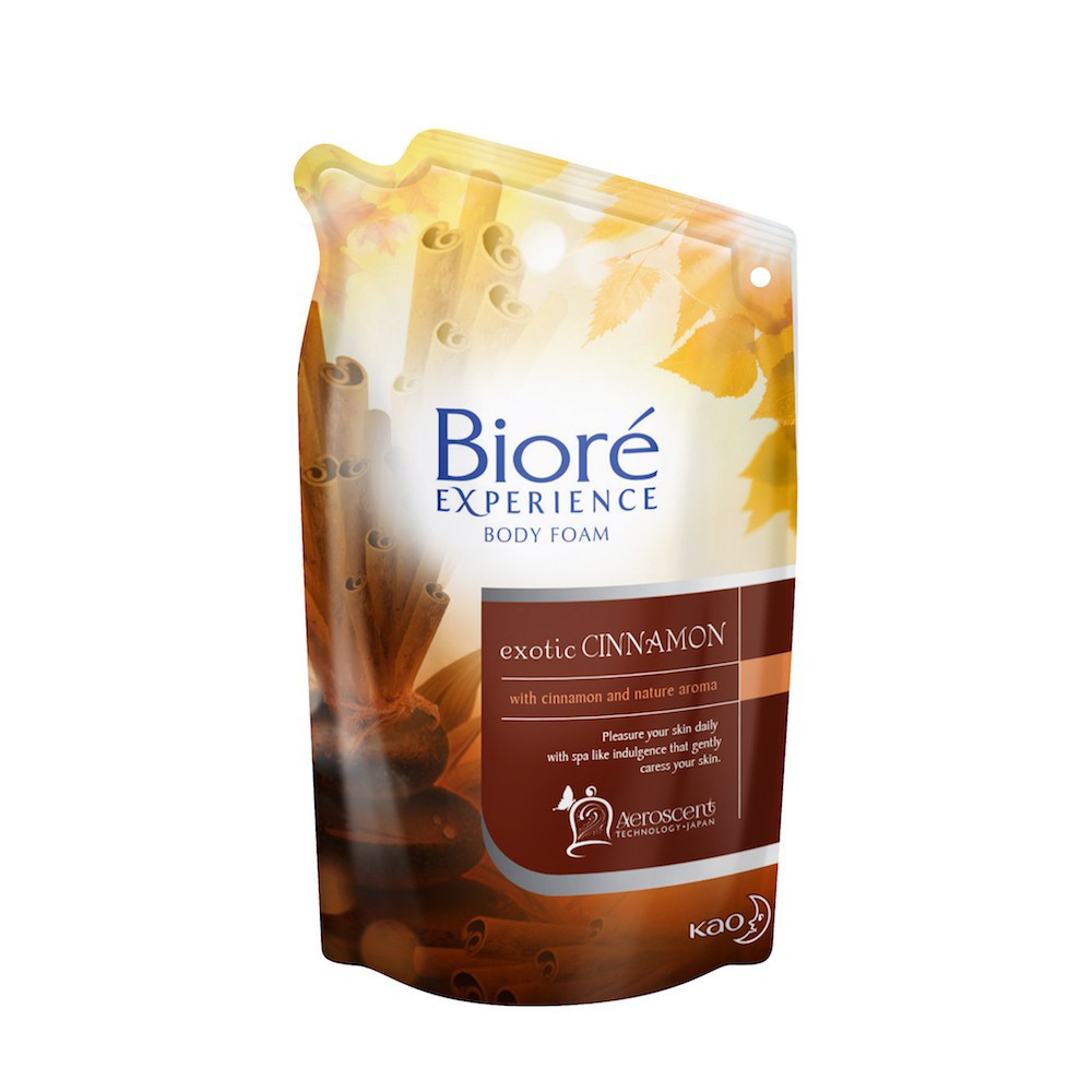 Biore Experience Sabun Mandi Cair Premium Exotic Cinnamon Refill 425 ml - Sabun Cair Body Wash