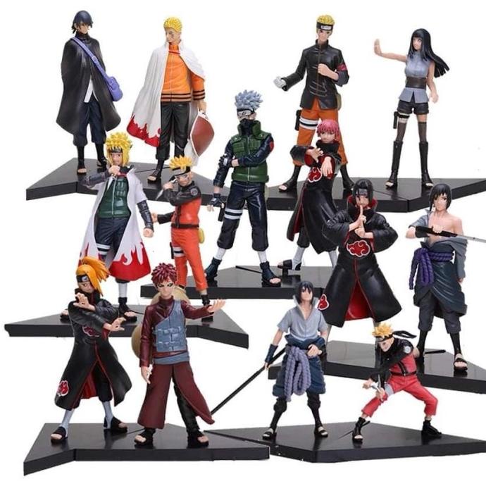 Action Figure Naruto Minato Kakashi Sasori Garra Deidara Itachi Sasuke