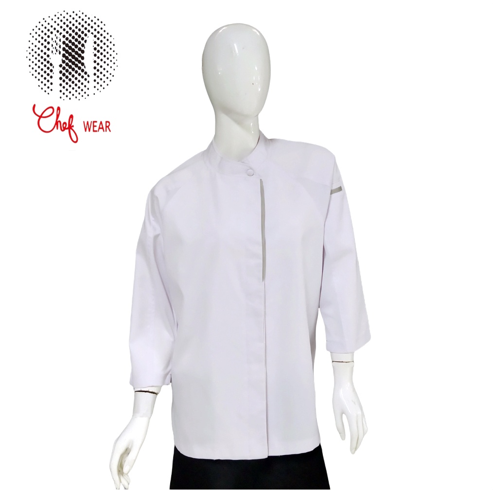 Chef Wear Baju Koki Putih Komb Net