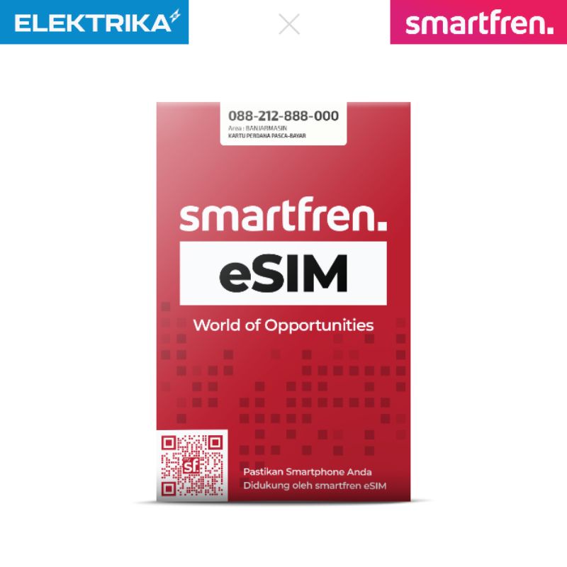 Kartu Perdana Pasca-bayar Nomor Cantik Unlimited 4G eSIM SMARTFREN